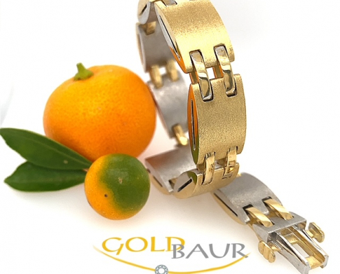Armband, Wendearmband, Zwei in Einem, 750/Gelbgold, 750/Weiß & Gelbgold